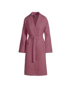 Zomer badjas Biarritz kleur donker rose 100% wafel katoen  Van Dijck