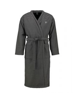 Marc O'Polo Jaik badjas in de kleur donker grijs 100% garengeverfde katoen 
