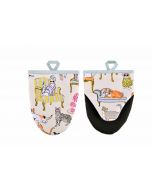 Cool cats kleine ovenwant , hippe katten Ulster weavers, set van 2 stuks